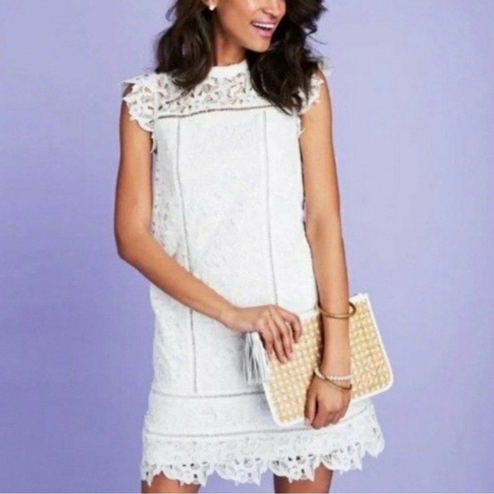 Vineyard Vines White Lace Shift Dress size 4 NWT